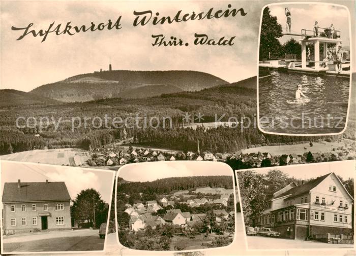 Winterstein Waltershausen Panorama Freibad Sprungturm Ortsansichten Gasthaus