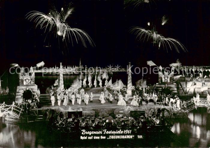 Bregenz Vorarlberg Bodensee Bregenzer Festpiele 1961 Spiel auf dem See Der Zigeu