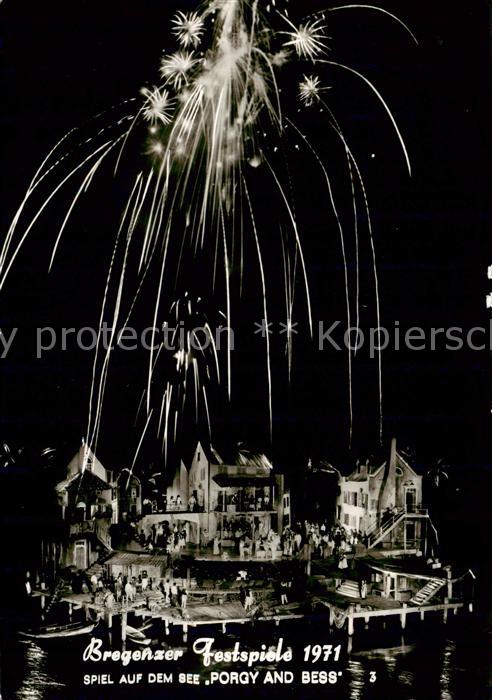 Bregenz Vorarlberg Bodensee Bregenzer Festspiele 1971 Spiel auf dem See Porgy an