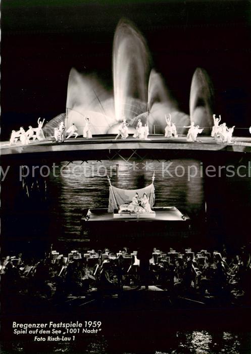 Bregenz Vorarlberg Bodensee Bregenzer Festspiele 1959 Spiel auf dem See 1001 Nac