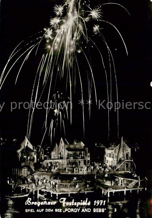 Bregenz Vorarlberg Bodensee Bregenzer Festspiele 1971 Spiel auf dem See Porgy an
