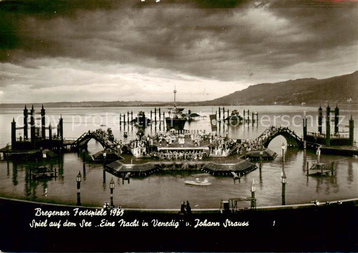 Bregenz Vorarlberg Bodensee Bregenzer Festspiele 1965 Spiel auf dem See Eine Nac