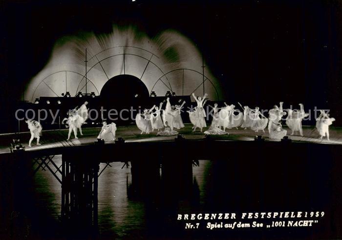 Bregenz Vorarlberg Bodensee Bregenzer Festspiele 1959 Spiel auf dem See 1001 Nac