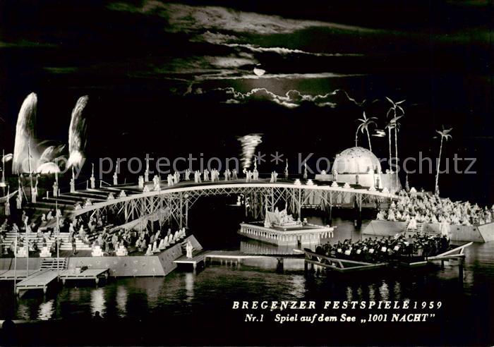 Bregenz Vorarlberg Bodensee Bregenzer Festspiele 1959 Spiel auf dem See 1001 Nac