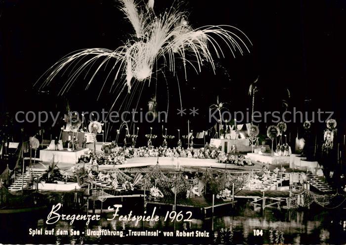 Bregenz Vorarlberg Bodensee Bregenzer Festspiele 1962 Spiel auf dem See Traumins