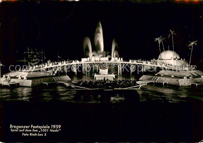 Bregenz Vorarlberg Bodensee Bregenzer Festspiele 1959 Spiel auf dem See 1001 Nac