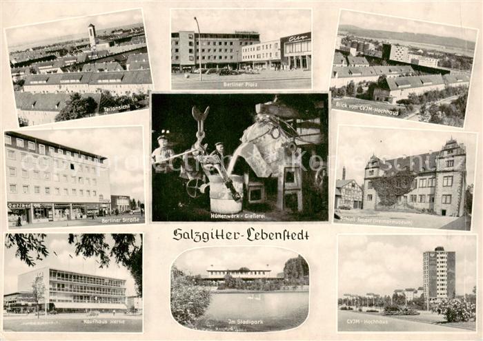 Lebenstedt Salzgitter Panorama Berliner Platz Teilansicht Berliner Strasse Huett