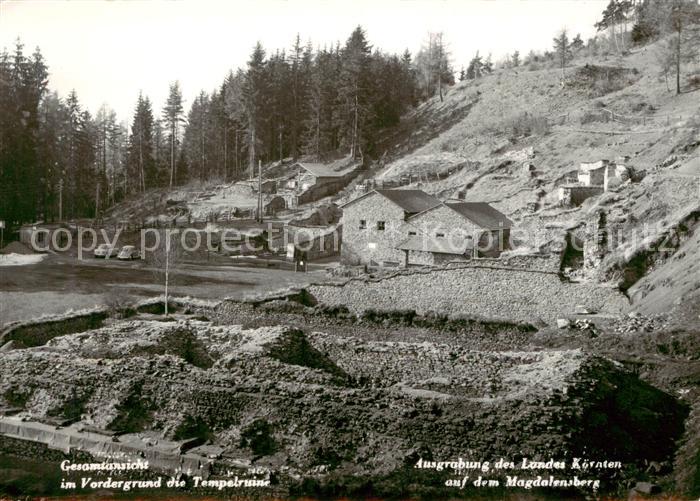 Magdalensberg Kaernten AT Ausgrabung des Landes Kaernten mit Tempelruine