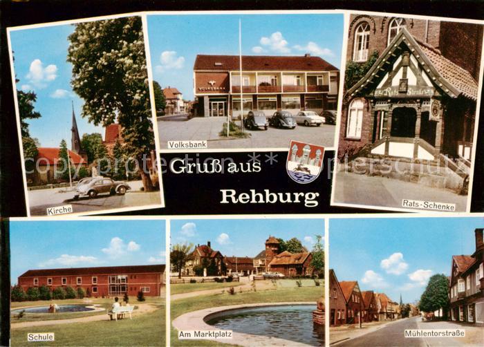 Rehburg Bad Kirche Volksbank Rats Schenke Schule Am Marktplatz Muehlentorstrasse