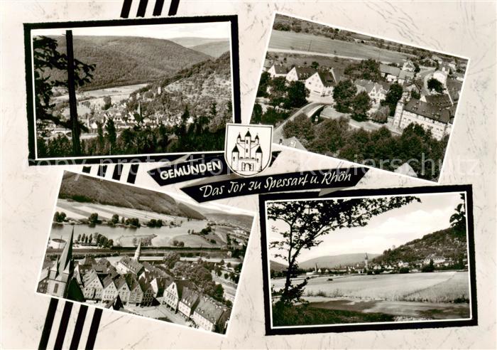 Gemuenden  Main Teilansichten Fliegeraufnahme