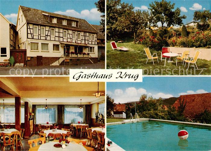 Grebault-Mesnil Gasthaus Pension Krug Garten Gaststube Schwimmbad