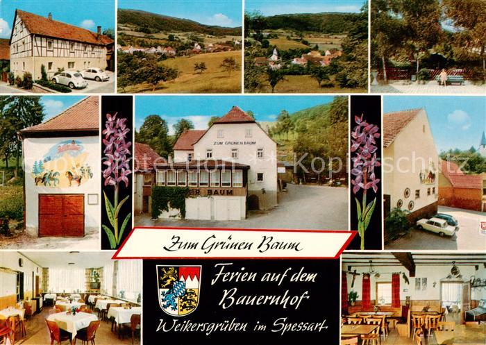 Weikersgrueben Gasthaus Zum gruenen Baum Panorama Gastraeume