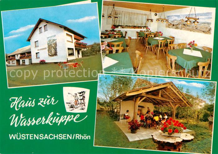 Wuestensachsen Ehrenberg Haus zur Wasserkuppe Gastraum Gartenterrasse