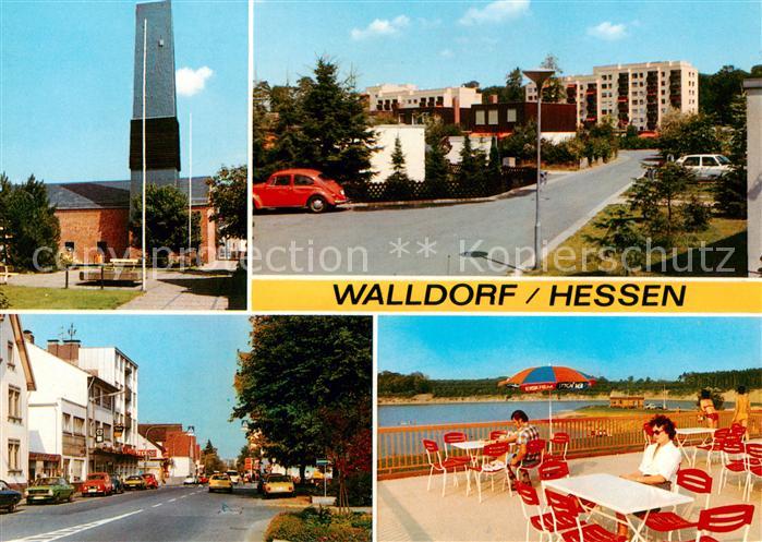 Walldorf Hessen Kirche Ortspartien Terrasse