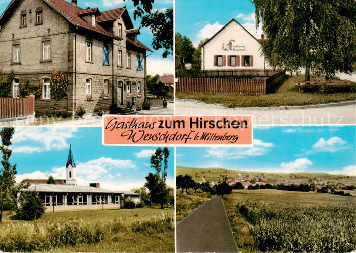 Wenschdorf Gasthaus zum Hirschen Kirche Panorama