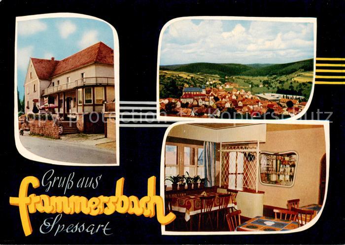 Frammersbach Terrassengaststaette Kessler Panorama Gaststube