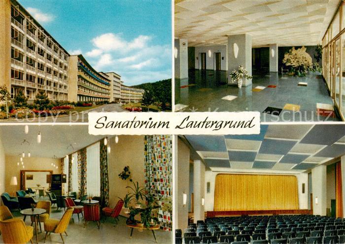 Schwabthal Sanatorium Lautergrund Gesellschaftszimmer Empfangshalle Kur und Thea