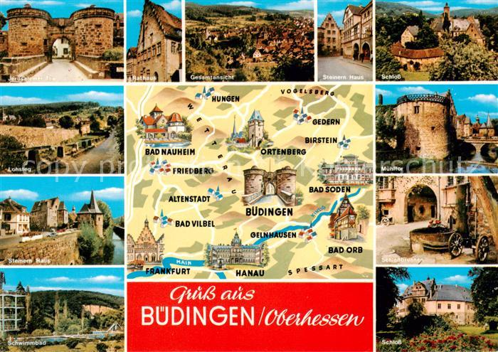 Buedingen Hessen Jerusalemer Tor Rathaus Panorama Steinern Haus Schloss Lohsteg