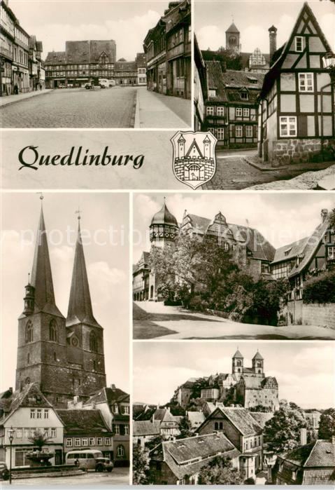 Quedlinburg Harz Markt Kirche Ortsmotive Schloss