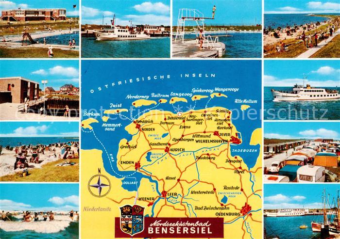 Bensersiel Strandpartien Schwimmbad Fahrgastschiff Campingplatz