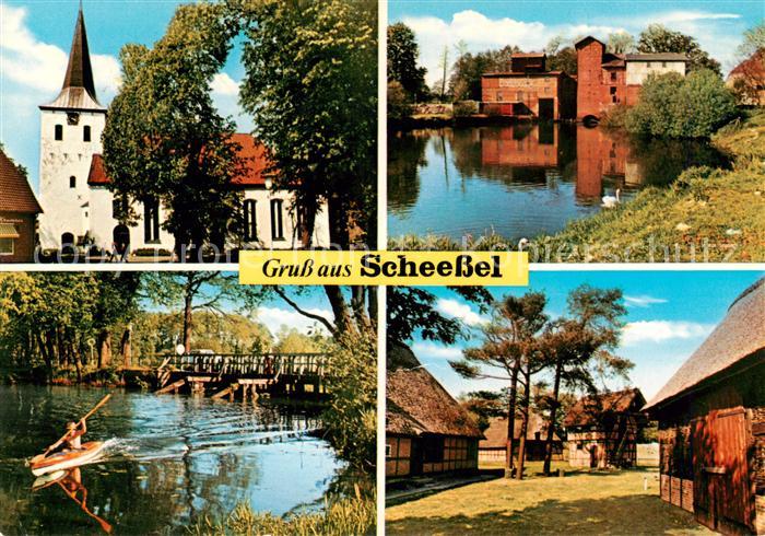 Scheessel Kirche Schloss Gondelteich Dorfpartie