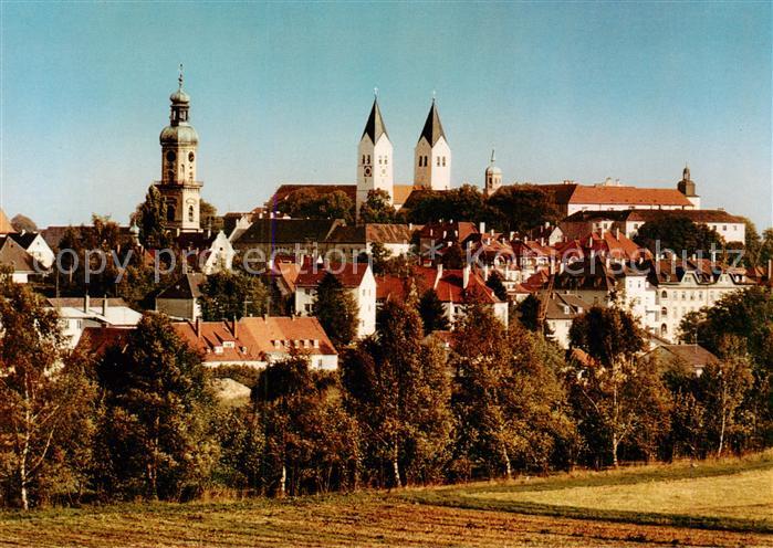 Freising Oberbayern Ortsansicht mit Kirchen