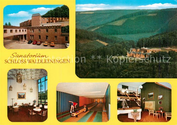 Waldleiningen Pfalz Sanatorium Schloss Waldleiningen Gastraum Kegelbahn