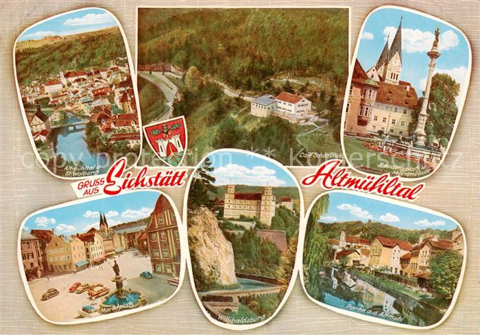 Erding Altmuehltal Cafe Schoenblick Residenz Marktplatz Willibaldsburg Partie an