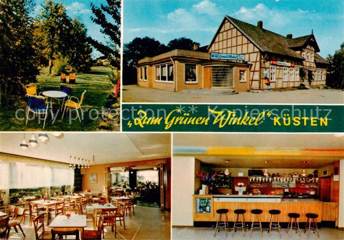 Kuesten Gasthaus Zum Gruenen Winkel Gastraum Bar Garten