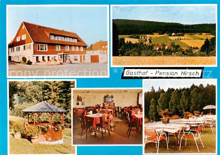 Alpirsbach Gasthof Pension Hirsch Panorama Pavillon Gaststube Terrasse