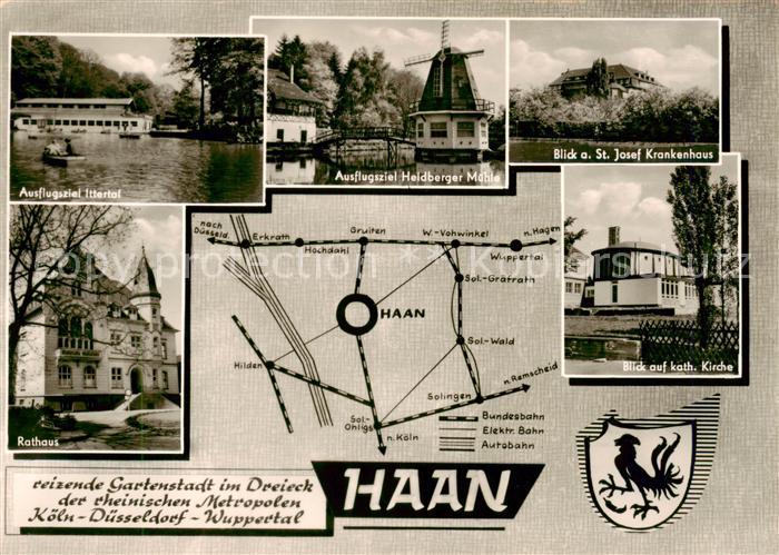 Haan Rheinland Ittertal Heidberger Muehle St Josef Krankenhaus Rathaus Kath Kirc