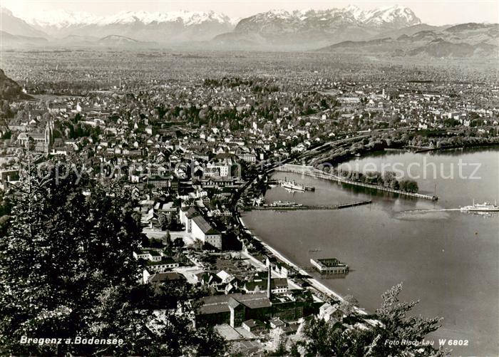 Bregenz Vorarlberg Bodensee Fliegeraufnahme