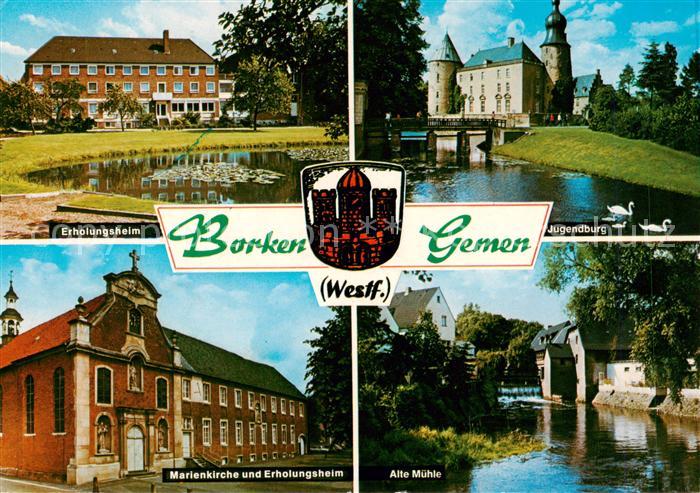 Gemen Borken Erholungsheim Jugendburg Marienkirche Alte Muehle