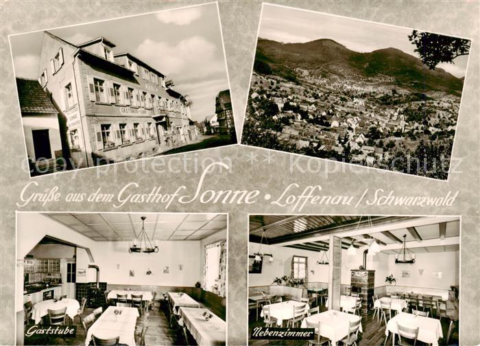 Loffenau Bad Herrenalb Gasthaus Pension Metzgerei zur Sonne Panorama Gaststube N