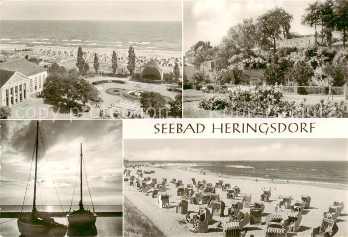 Heringsdorf  Ostseebad Usedom Blick auf den Kurpark mit Badestrand
