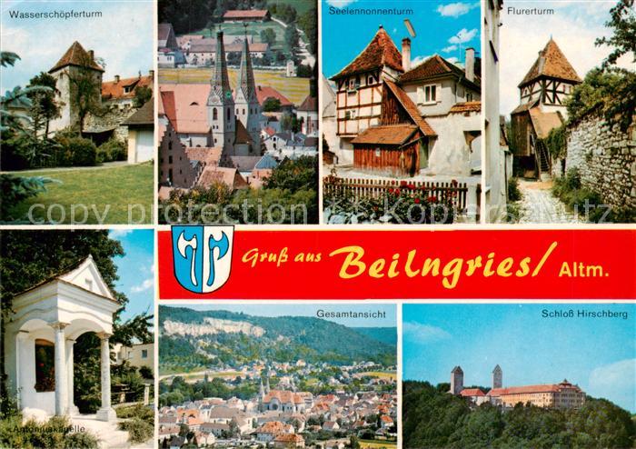 Beilngries Wasserschoepfturm Kirche Seelennonnenturm Flurerturm Antoniuskapelle