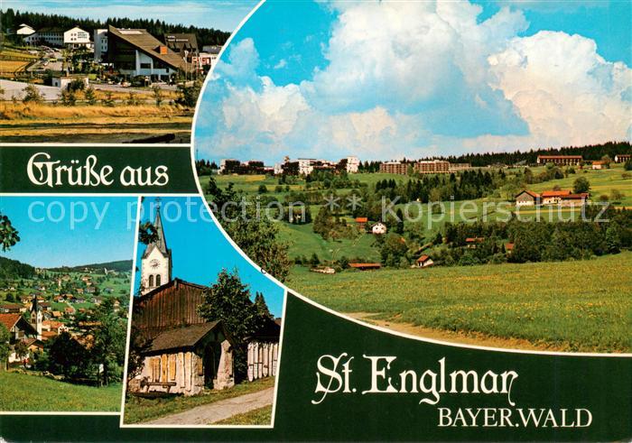 St Englmar Panorama Teilansichten Kirche
