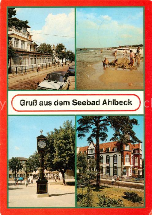 Ahlbeck Ostseebad FDGB Erholungsheim Strandschloss Strand Stranduhr Ferienheim F