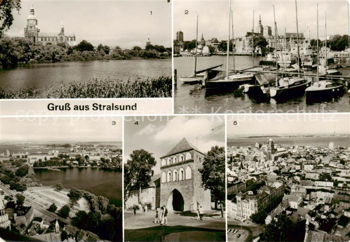 Stralsund Marienkirche Hafen Frankenvorstadt Kniepertor Stadtblick