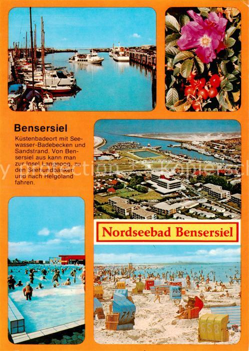 Bensersiel Bootshafen Schwimmbad Fliegeraufnahmen Strandpartie