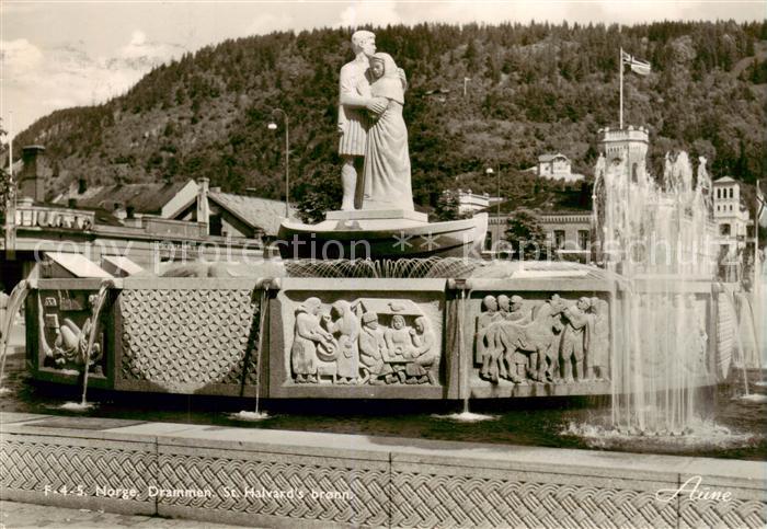 Drammen Norge St Halvard’s bronn
