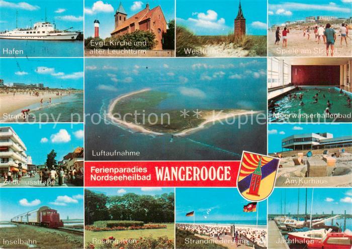Wangerooge Wangeroog Nordseebad Hafen Ev Kirche Leuchtturm Westturm Strandparite
