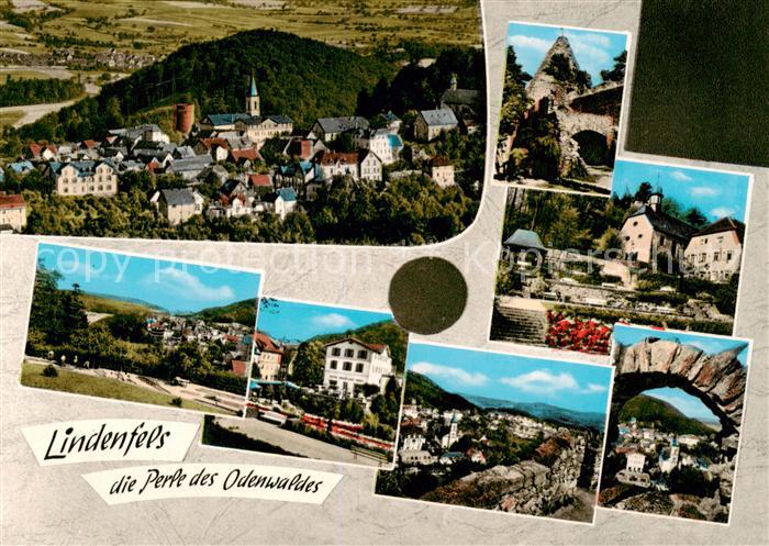 Lindenfels Odenwald Fliegeraufnahme Teilansichten Panorama