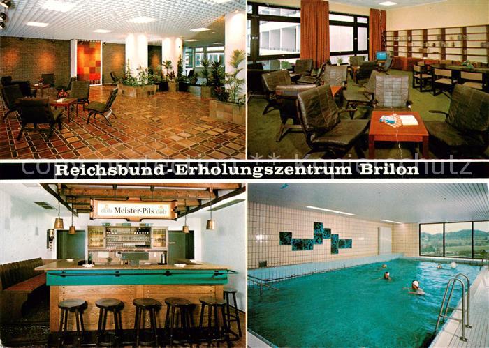 Brilon Hochsauerlandkreis NRW Reichsbund Erholungszentrum Foyer Bar Hallenbad