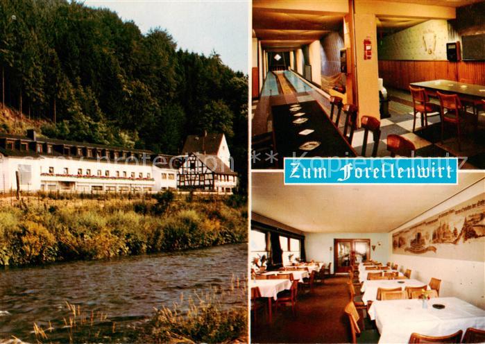 Overath Hotel Restaurant Zum Forellenwirt Kegelbahn Gastraum