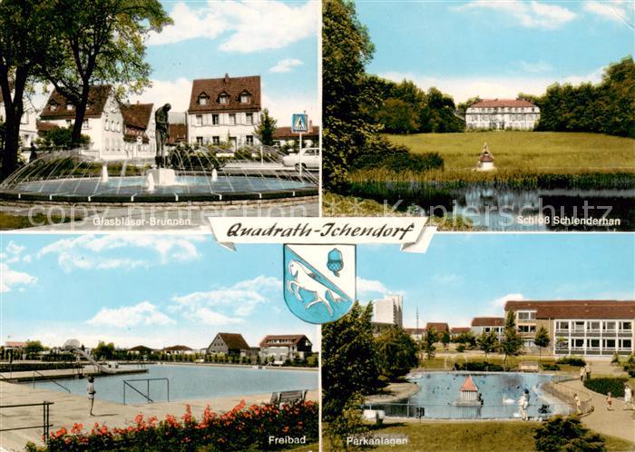 Quadrath-Ichendorf Glasblaeser Brunnen Schloss Schlenderhan Freibad Parkanlagen
