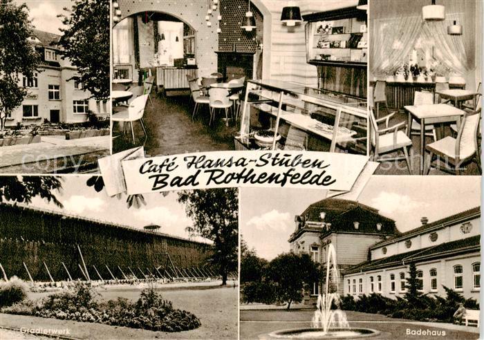Bad Rothenfelde Cafe Hansa Stuben Gaststube Verkaufstheke Gradierwerk Badehaus