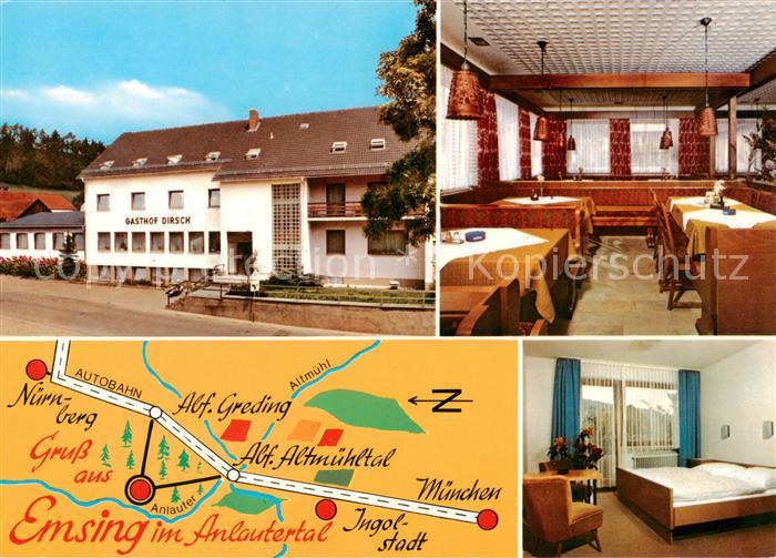 Emsing Titting Oberbayern Gasthof Pension Dirsch Gaststube Zimmer