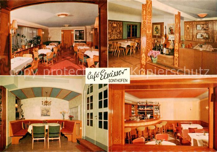 Sonthofen  Oberallgaeu Cafe Elsaesser Gatraeume Bar