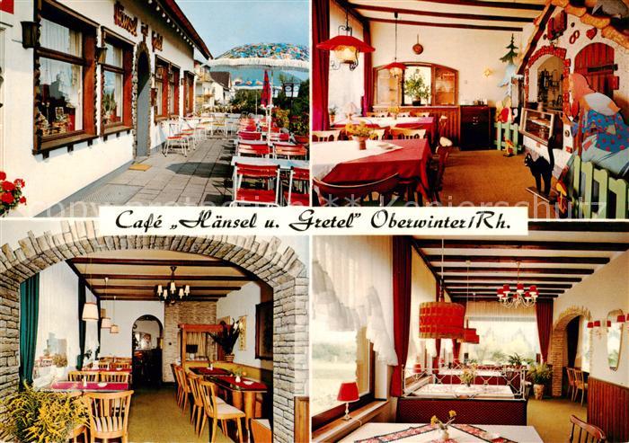Oberwinter Rhein Remagen Cafe Haensel und Gretel Gastraeume Terrasse